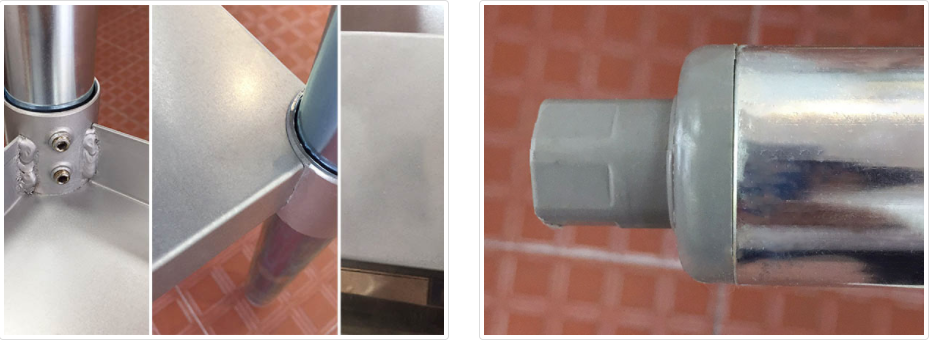 folding stainless steel table mesa plegable de acero inoxidable